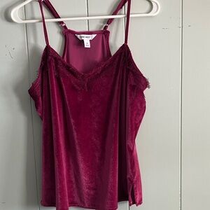 Nine West Velvet Camisole - Deep Pink
